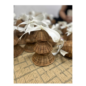 Ornement de Noël en rotin créatif fait à la main cloches en rotin Premium pour l'hiver décorations de vacances de Noël Style rustique Vintage - Product Image 1