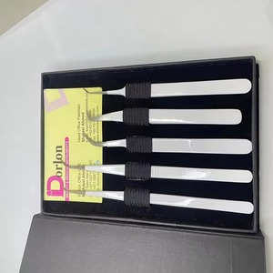 Pinzas de extensión de pestañas certificadas CE ISO de acero inoxidable de Color blanco profesional caja de tarjeta de etiquetado privado personalizada - Product Image 3