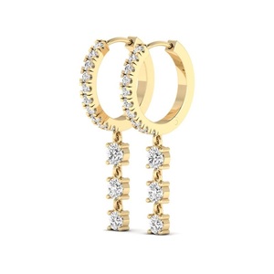 Trendy Luxury Gold Plated <b>Silver</b> Moissanite Diamond Dangle <b>Earring</b> Jewelry for Women Designer <b>Long</b> Drop Style Partywear <b>Earrings</b> - Product Image 6
