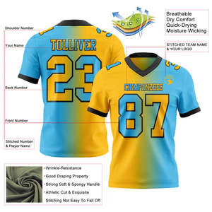 Maillot de Football américain de qualité professionnelle pour l'école Match Club jeu formation des jeunes ajustement uniforme de pratique en équipe personnalisé - Product Image 4