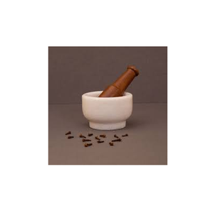 Mortero de mármol, mazo y mortero cilíndrico, artesanía natural, al mejor precio - Product Image 4