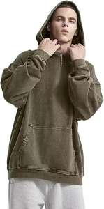 Sudaderas con Capucha de Secado Rápido y Transpirables con Lavado Ácido, Impresión de Logotipo Personalizada, Sudaderas con Capucha de Alta Calidad para Hombre con Lavado Ácido - Product Image 4