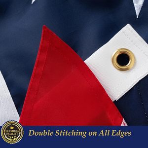 ธงรัฐโอไฮโอ ขนาด 5x8 ฟุต สำหรับใช้งานกลางแจ้ง ทนทาน ปักลายธงรัฐ พร้อมห่วงทองเหลือง 2 จุด ขนาด 3x5 ฟุต ทำจากโพลีเอสเตอร์ รูปทรงธงสามเหลี่ยม - Product Image 4