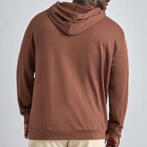 Derniers sweats à capuche surdimensionnés unis et unis pour hommes, collection d'hiver, tenues tendance avec poches kangourou et manches longues - Product Image 2