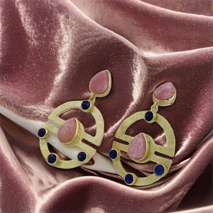 Gold plated <b>long</b> gemstone Drop and Dangle <b>Earring</b> Designer Gemstone <b>Earring</b> Natural Handmade Gold Plated Simple <b>Women</b> <b>Earrings</b> - Product Image 3