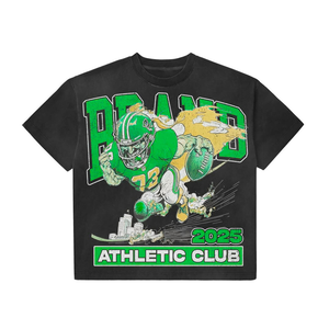 Vente en gros T-shirts streetwear T-shirt graphique surdimensionné en coton lourd avec logo personnalisé pour hommes et femmes Fournisseur OEM Usine - Product Image 3