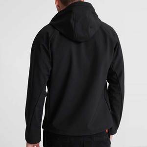 Veste Softshell Homme 2025 à Col Montant Enduit, Fermeture Éclair Intégrale, Logo Imprimé, Coupe-Vent Sportive à Capuche – Fabricant OEM – En Vente - Product Image 2