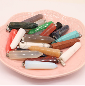 Natural Stone Bullet Shape Turquoise <b>Crystal</b> Stone Quartz Healing Point Jewelry Pendant Necklace for Women - Product Image 5