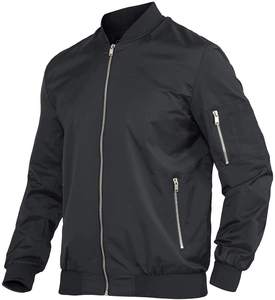 Blousons aviateur pour hommes, décontractés, pour sports d'hiver en plein air, vente en gros, légers, imperméables, respirants, 100% polyester, fermeture éclair - Product Image 2