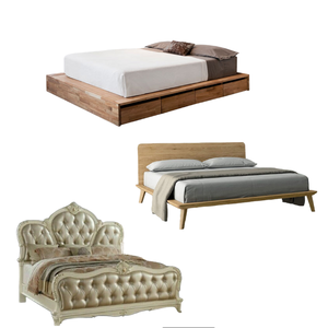 Meubles de chambre à coucher pour hôtel Ensemble de lit double simple Queen King Size Personnalisé en bois de haute qualité Style américain européen - Product Image 2