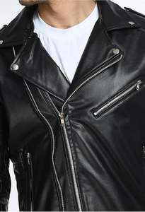 แจ็กเก็ตหนังสำหรับผู้ชายให้ความอบอุ่นในฤดูหนาวแจ็กเก็ตแขนยาวสำหรับผู้ชายสวมใส่สบายมีสไตล์ - Product Image 5