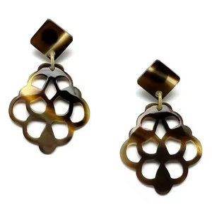 Fashion <b>Jewellery</b> Earrings Horn and <b>Resin</b> Unique Design Earring Unique Design By crescent crafts - Product Image 1