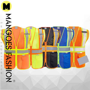 Alta visibilidad Seguridad de tráfico barata Alta visibilidad Chaleco DE SEGURIDAD naranja Ropa DE SEGURIDAD Chaleco reflectante de trabajo - Product Image 5