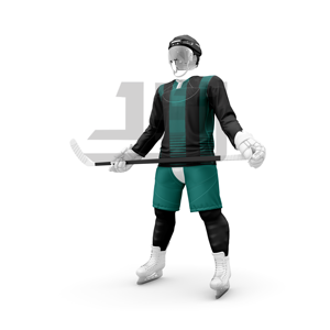 Uniforme de hockey sur glace imprimé par sublimation, maillot d'équipe haute performance, short en tissu extensible, respirant, séchage rapide, antibactérien, 3D - Product Image 2