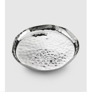 Bandejas de Metal martillado brillante de diseño moderno, suministros a granel de calidad para el hogar, Hotel, boda, restaurante, bandejas decorativas para servir - Product Image 1