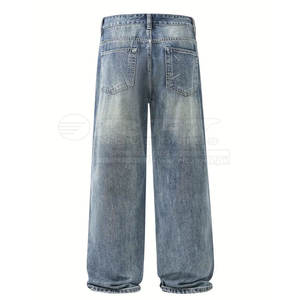 Pantalones vaqueros holgados de primera calidad para hombre con aspecto moderno de gran tamaño, perfectos para pantalones vaqueros holgados de colores personalizados y estilos callejeros de moda - Product Image 2