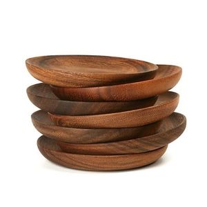 Bandeja de servicio de madera de acacia hecha a mano, plato de madera de nogal para café, fruta, restaurante u hotel, Ventas de Fábrica - Product Image 2