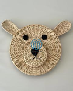 Wall Hanging Kid Room Decor Rattan Bear Wall Decor Handmade <b>Animal</b> <b>Head</b> <b>for</b> Kids Room & <b>Nursery</b> Decor <b>for</b> Kids Room or Gift - Product Image 1