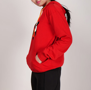 Sudadera con capucha de moda para mujer 2026 con estampado de panda rojo, estilo urbano, oversize, con diseño de panda haciendo dab, de forro polar casual de manga larga - Product Image 2
