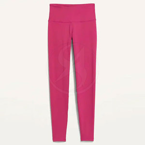 Leggings de fitness pour femmes grande taille, nouvelle conception personnalisée, taille haute élastique, respirants, couleur unie, longueur intégrale, en Spandex/Polyester - Product Image 1