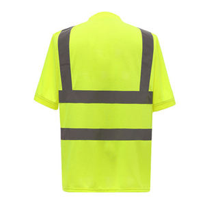T-shirt de travail de sécurité haute visibilité personnalisé de haute qualité à manches courtes réfléchissant - Product Image 5