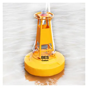 Factory Large Diameter 1200mm Steel Frame Nautical Marine Buoys Cylindrical Navigation Buoy Tall Channel Lateral Floating Marker