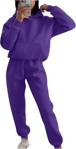 OEM Survêtement Surdimensionné en Polyester/Coton Imprimé pour Femmes Grande Taille Respirant à Séchage Rapide Ensemble de 2 Pièces Coupe Régulière Motif Solide - Product Image 2