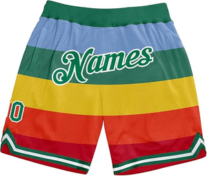 Top qualité hommes basket-ball Shorts 100% Polyester matériel léger Quickdry Sportswear Shorts taille élastique Logo personnalisé - Product Image 3