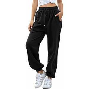 Women's Casual Sweatpants High Waist Workout Jogger Pants Baggy Trousers <b>Running</b> Jogging Harem Pants Active Lounge Trousers - Product Image 2