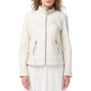 Prix usine haute qualité dames veste en cuir véritable pour automne hiver couleur unie femmes respirant Satin tissé - Product Image 1