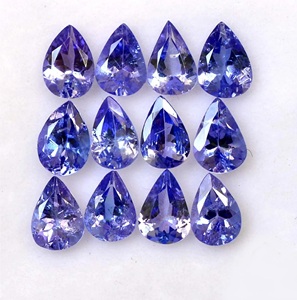 Tanzanite Naturelle Certifiée, Taille Poire Facettée, Pierre Précieuse Libre Bleue Ovale, Prête pour la Monture de Bijoux, Certifiée par un Certificat Tier, Fabriquée en Inde - Product Image 1
