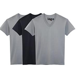 Camiseta con cuello en V Stay Tucked para hombre, 100% de algodón, importado, con cierre a máquina, lavado a máquina, mechas, lotes de humedad, abastecimiento de Bangladesh - Product Image 3