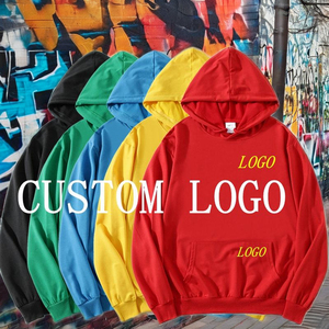 Unisex 6XL de talla grande pulóver sudaderas de alta calidad logotipo bordado personalizado de gran tamaño hombro caído sudaderas con capucha en blanco hombres de lana - Product Image 1