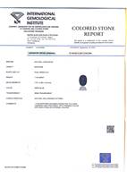 Saphir bleu naturel de qualité supérieure, coupe ovale certifiée IGI, 1,16 carats, couleur bleu riche, clarté excellente, qualité supérieure, pierre précieuse de collection