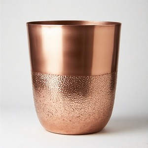 Planteur d'argent martelé par feuille de gel avec la texture de déclaration faite pour des salons ou des expositions de jardin de boutique - Product Image 1