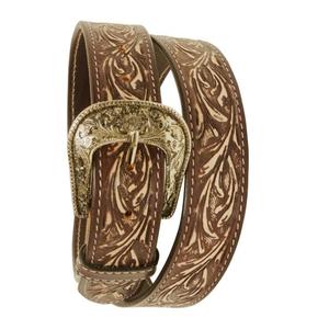 Ceinture d'outillage en cuir western à la mode pour hommes en relief floral personnalisé avec boucle en laiton de créateur gravée toutes tailles - Product Image 2