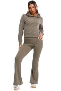 Ensemble de jogging noir 2 pièces pour femmes avec poches Sweat à capuche respirant et pantalon de survêtement Nouveau survêtement pour femmes - Product Image 5
