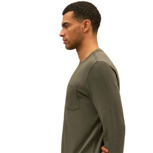 T-shirt décontracté pour hommes couleur unie à manches courtes tissu en coton doux adapté aux tenues de week-end routines quotidiennes usage domestique à vendre - Product Image 4