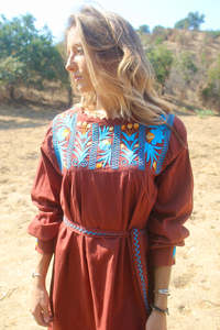 High Fashion Top Embroidered <b>Long</b> Sleeve Knee Length Designer Party Wear <b>Dress</b> Elegant <b>Boho</b> Ruffle Mini Length Tunic Style <b>Dress</b> - Product Image 4