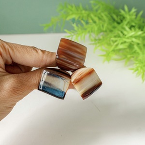 Anillo de Cuerno de Búfalo Pulido, Joyería para Fiestas, Bodas y Aniversarios, Color Natural, Gran Venta - Product Image 3