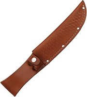 Étui à couteau en cuir véritable de qualité supérieure, housse de lame marron, fermeture à bouton-pression, passant de ceinture, outil de chasse et de camping en plein air