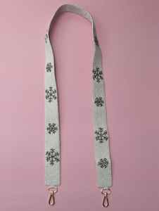 Correa bordada de lona para bolsos de hombro - Product Image 1