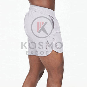 กางเกงขาสั้นออกกำลังกายผ้าโพลีเอสเตอร์สำหรับผู้ชายมีคุณสมบัติกันรอยยับไม่ยับสำหรับเล่นกีฬาในยิมกางเกงขาสั้นใส่ออกกำลังกายแบบลำลอง - Product Image 4