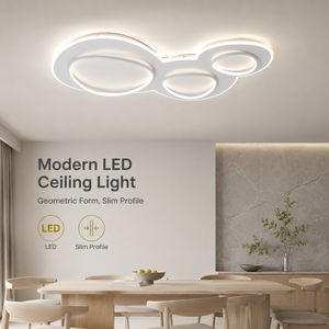 Plafonnier LED moderne tricolore à montage en surface pour salon, chambre à coucher, éclairage décoratif intérieur haute puissance - Product Image 2