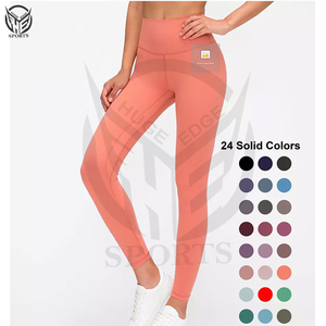 Cintura alta secado rápido Suave 4 vías estiramiento transpirable Yoga correr gimnasio entrenamiento ejercicio Leggings Fitness entrenamiento deportes Pantalones - Product Image 5