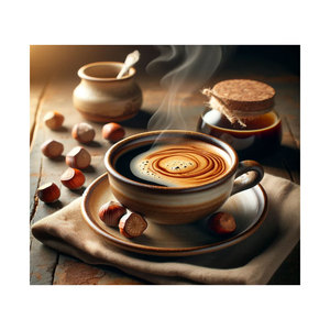 Café Instantáneo Premix de Granos Arábica con Sabor Suave a Avellana y Tostado Italiano, Liofilizado, Venta al por Mayor, Empaque en Caja - Product Image 1