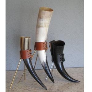 Cuerno de Búfalo, cuerno vikingo para beber con Soporte redondo Letal personalizado, diseño Natural 100%, cuerno de búfalo y buey vikingo - Product Image 4