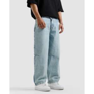 กางเกงยีนส์ทรงตรงหลวมสไตล์วินเทจ ขากว้างแบบถัก มีตัวเลือกเอวสูงและต่ำ สีสโตนวอช พิมพ์ลายสีเข้มและสีอ่อน สำหรับฤดูใบไม้ร่วง - Product Image 3