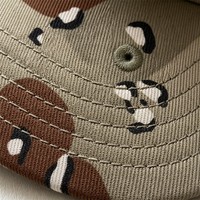 Casquette de baseball personnalisée camouflage désertique, 6 panneaux, en coton, style Dad Hat, visière incurvée, boucle métallique, pour marques streetwear et activités de plein air