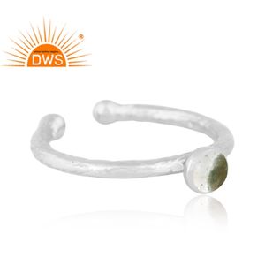 แหวนพลอยอเมทิสต์สีเขียวธรรมชาติปรับได้แหวนเงินแท้ปรับได้ตามต้องการ - Product Image 3